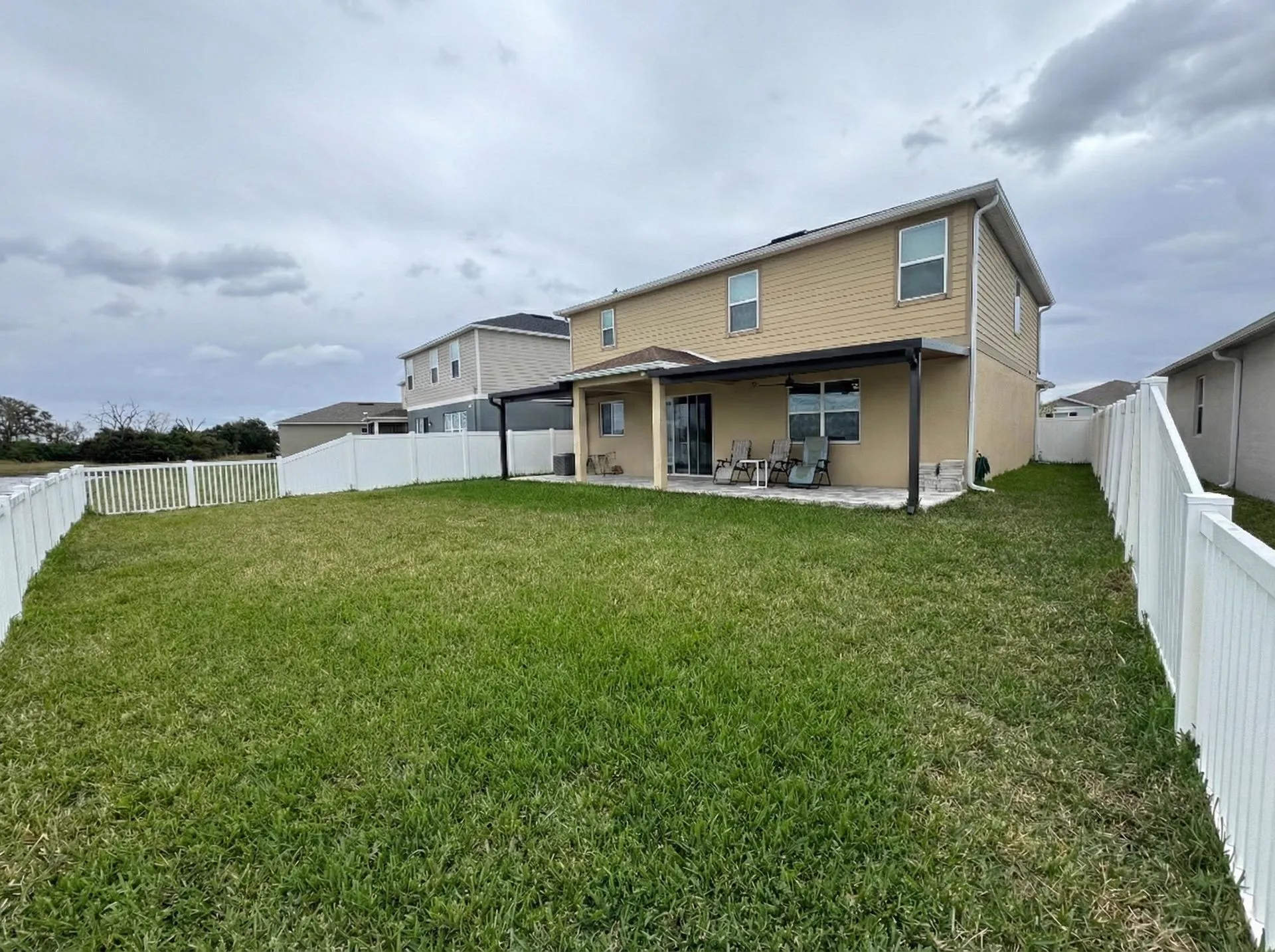 Backyard before pool construction